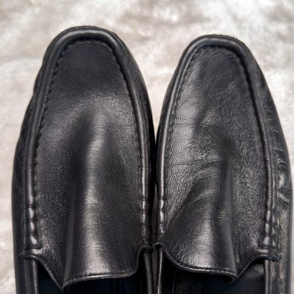 Cole Haan Black Leather Moccasin Slip On Loafers Mens Size 10 - Picture 13 of 15